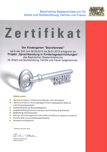 Zertifikat Sprachberatung